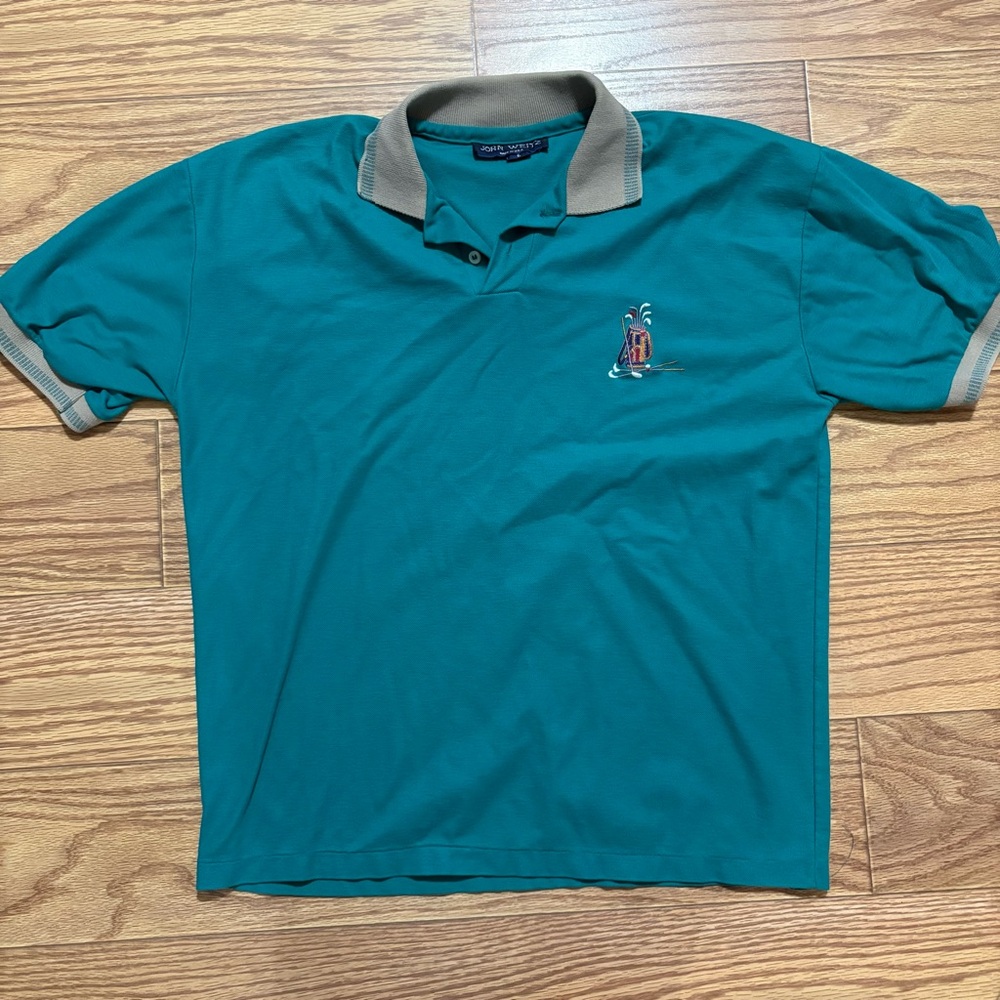 Vintage 90s John Weitz Golf Polo Shirt Large